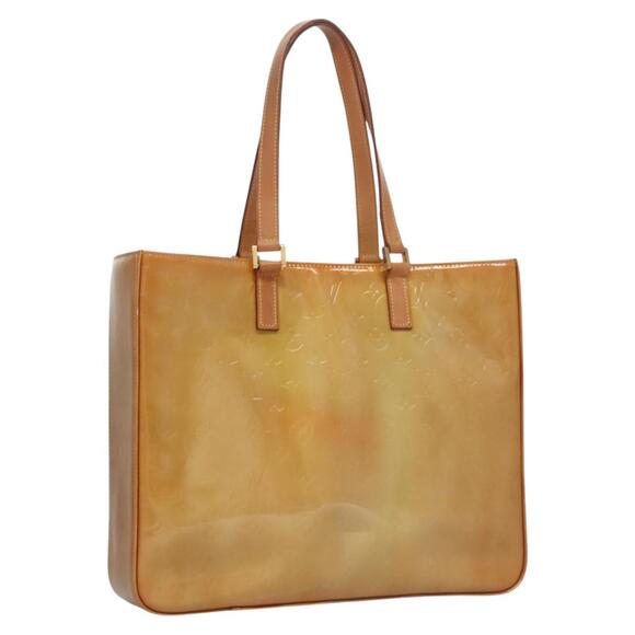 LOUIS VUITTON Monogram Vernis Columbus Tote Bag Beige M91023 - Picture 1 of 16